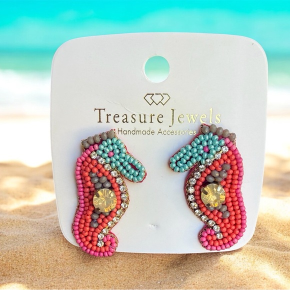 Treasure Jewels Jewelry - Treasure Jewels Multicolor Seahorse Earrings